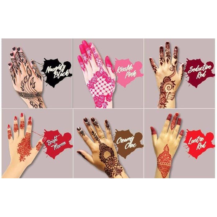 Vinztstore -Pacar Kuku Halal Neha Henna Hena Neha Pacar Kuku Arab BPOM Temporary Hand Painting