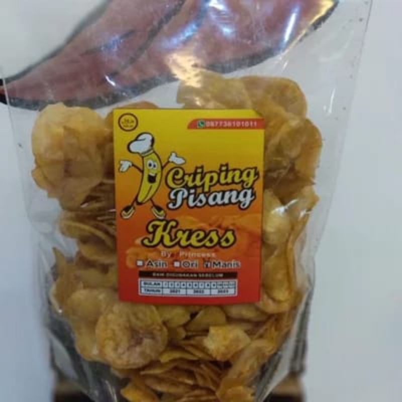 

TERNIKMAT !! Criping Pisang Kress Manis 150gr By Princess SKOMILL