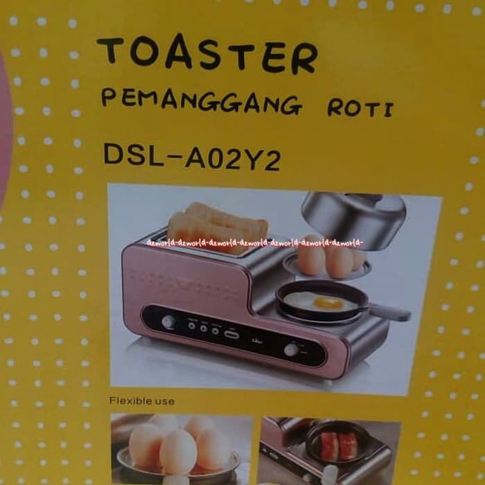 Bear 3 In 1 Alat Pemanggang Roti Menggoreng Dan Merebus Pakai Listrik Daya 1230 Watt Panggang