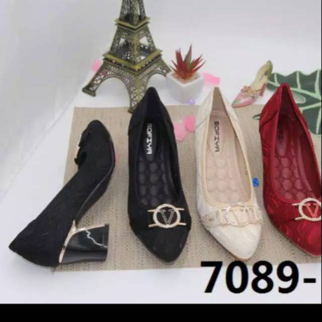 7089 5 sepatu sofiya import hak pump hells wanita kantor