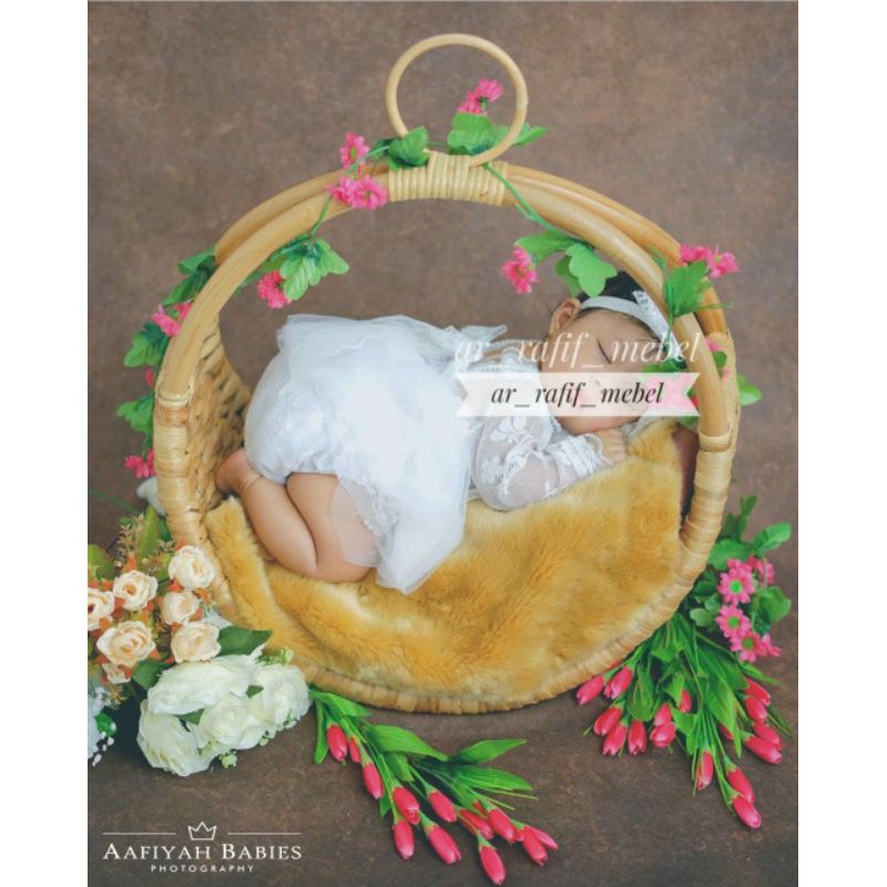 Baby property rattan / foto property bayi / baby property newborn / baby photography /property rotan