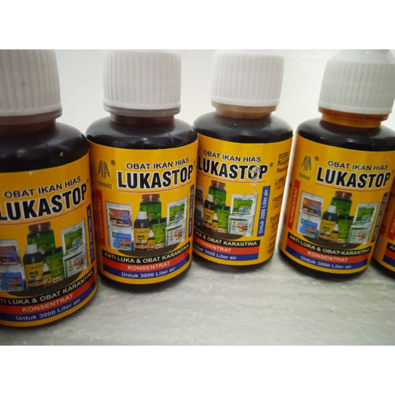 LUKASTOP obat ikan untuk luka/parasite dan anti jamur isi 30ml