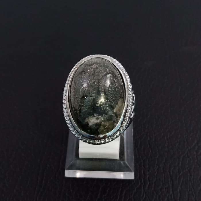 Cincin Batu Badar Perak Jumbo Tembus