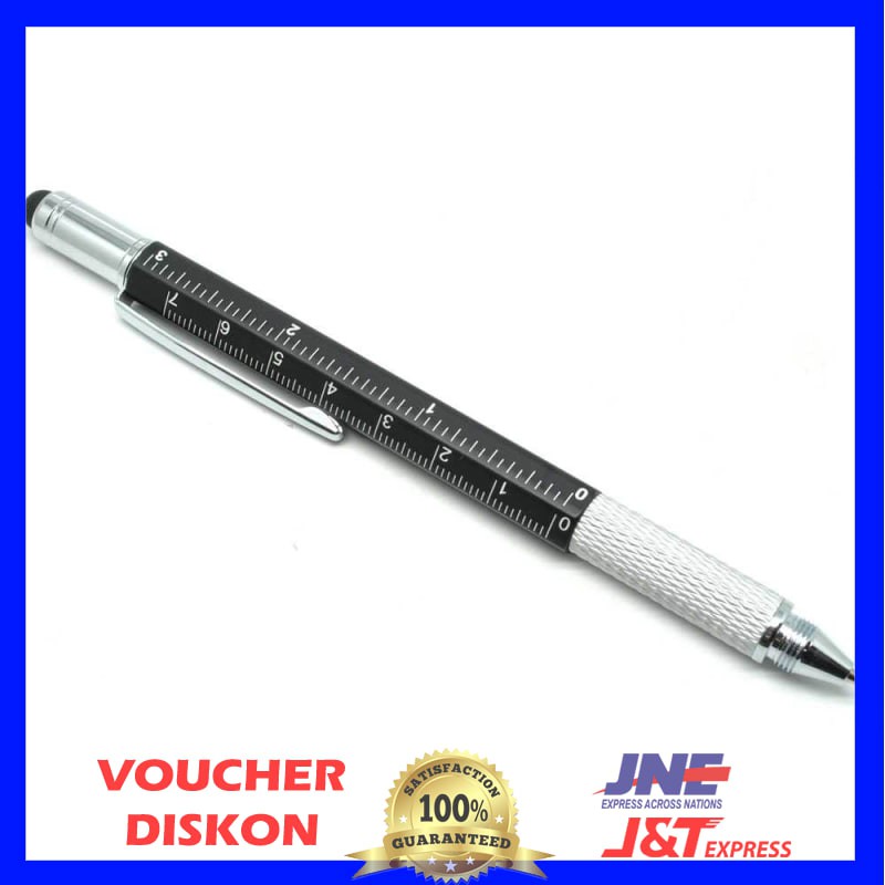 

Pena Multifungsi Metal Stylus + Penggaris + Level + Obeng