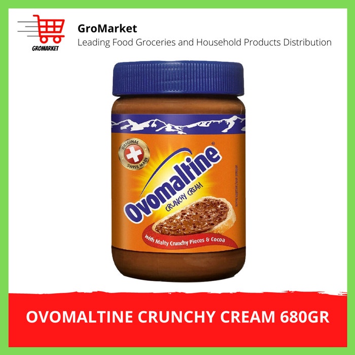 

SELAI- OVOMALTINE CRUNCHY CREAM 680 GR, EXPIRED PANJANG, ADA LOGO BPOM MUI -SELAI.