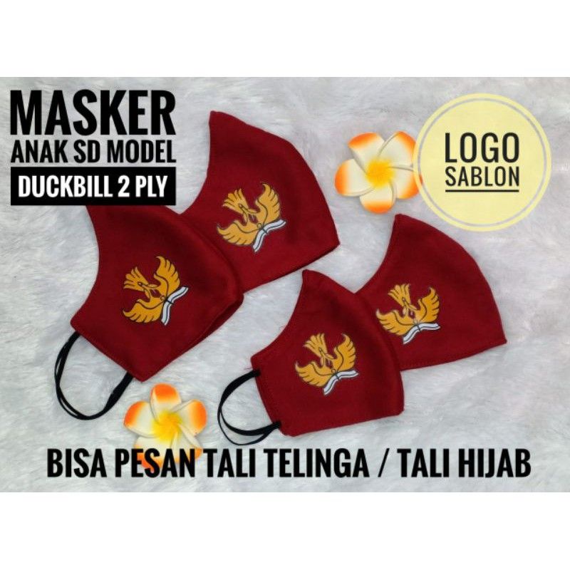 pesanan khusus masker SD logo nama sekolah