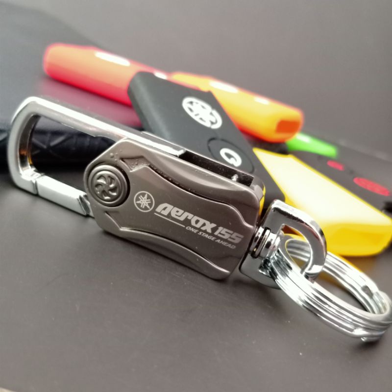 Gantungan kunci kulit sarung remote keyless motor yamaha aerox 155-5