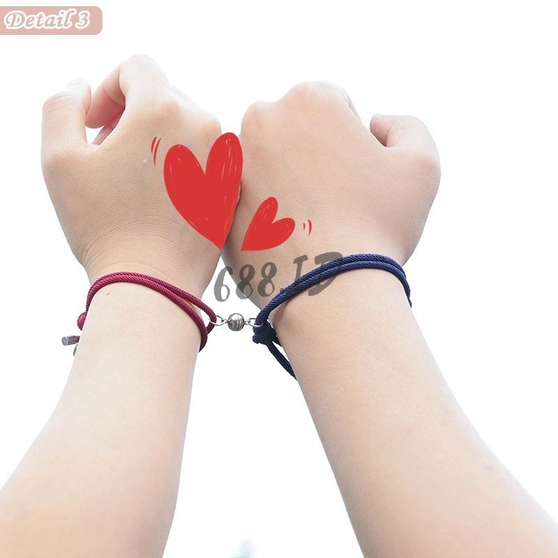 Gelang Couple Magnet Viral Bestie Pasangan Sahabat Pacar Bahan Tali Murah Meriah GL 26