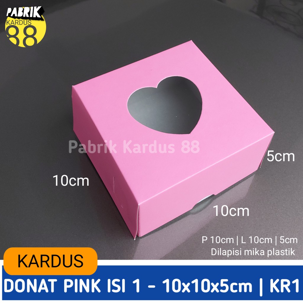 

ISI 50 BIJI kardus donat bakpao isi 1 pink kr1 | kotak kue dus roti box souvenir