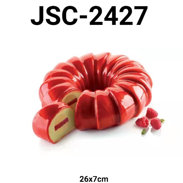 

JSC-2427 CETAKAN LOYANG SILIKON BULAT ENTREMET CREAM CAKE BULAT DONUT TERBARU
