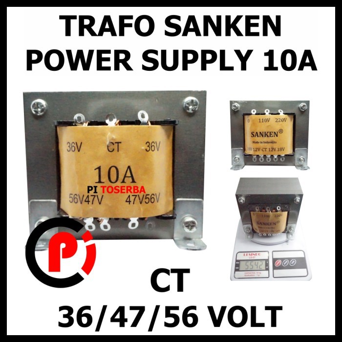 SANKEN Trafo 10A CT 56V Transformator Power Supply Step Down 56 Volt