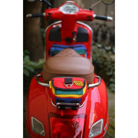 TAS BEHEL BELAKANG VESPA TAS BACKRACK VESPA SERI COMBO GREEN