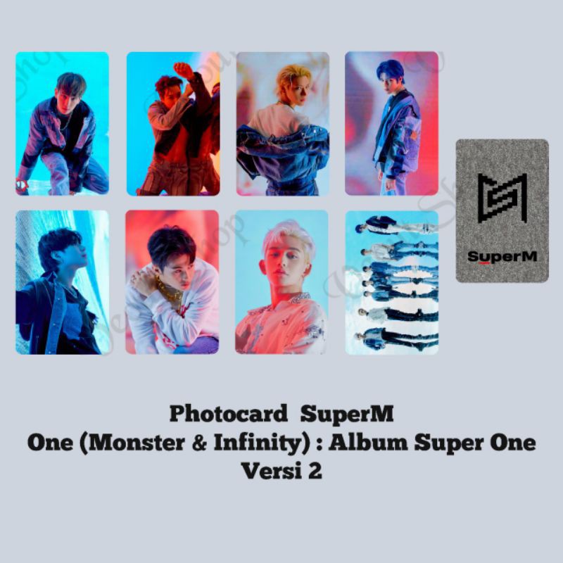 Photocard SuperM One (Monster&Infinity): Super One Ver2( Baekhyun Kai Ten Taeyong Taemin Mark Lucas)