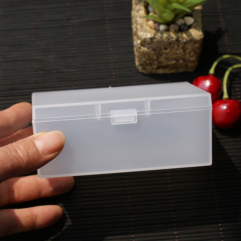 Portable Clear Matte Rectangle Plastic Storage Box Pills Beads Package Box