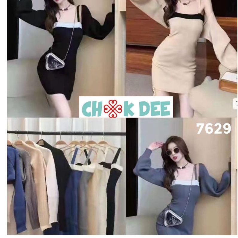 set mini dress rompi rajut import