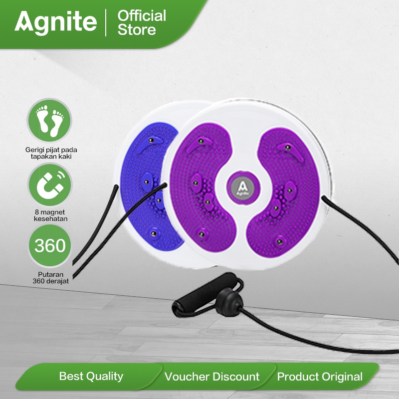 Agnite Twist Board With Rope / Magnetic Trimmer / Jogging Body Plate / Waist Twisting Dengan Tali ER