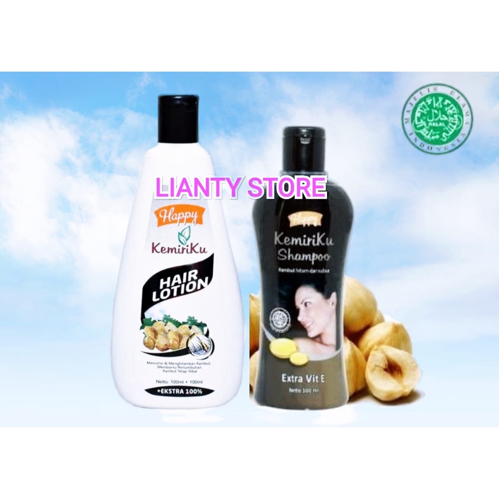 Shampoo Penghilang Uban Dalam 7 Hari plus Hair Lotion Happy kemiriku