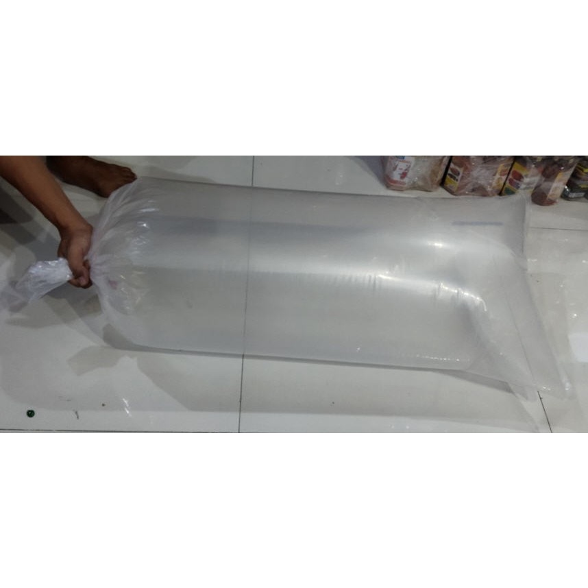 Plastik PE 50x120 cm tebal 60 mikron bentuk kantong