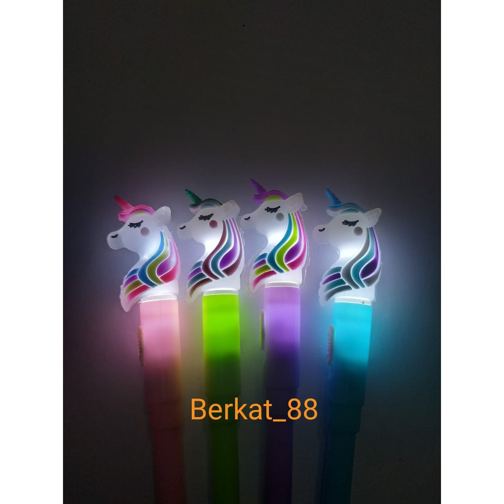 

Pulpen Gel Model Karakter Unicorn Lampu / Kepala Unicorn / Kuda Pony