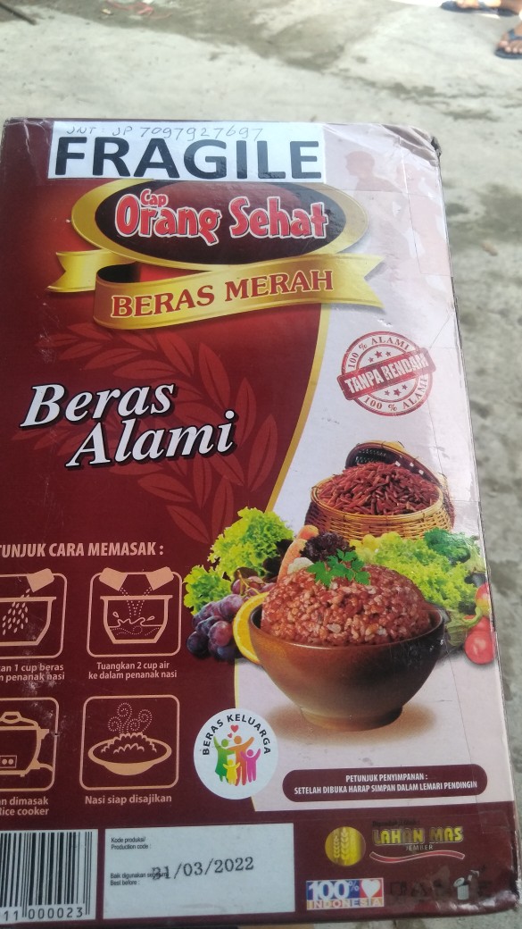 Beras Merah Cap Orang Sehat 2 Kg Indonesia