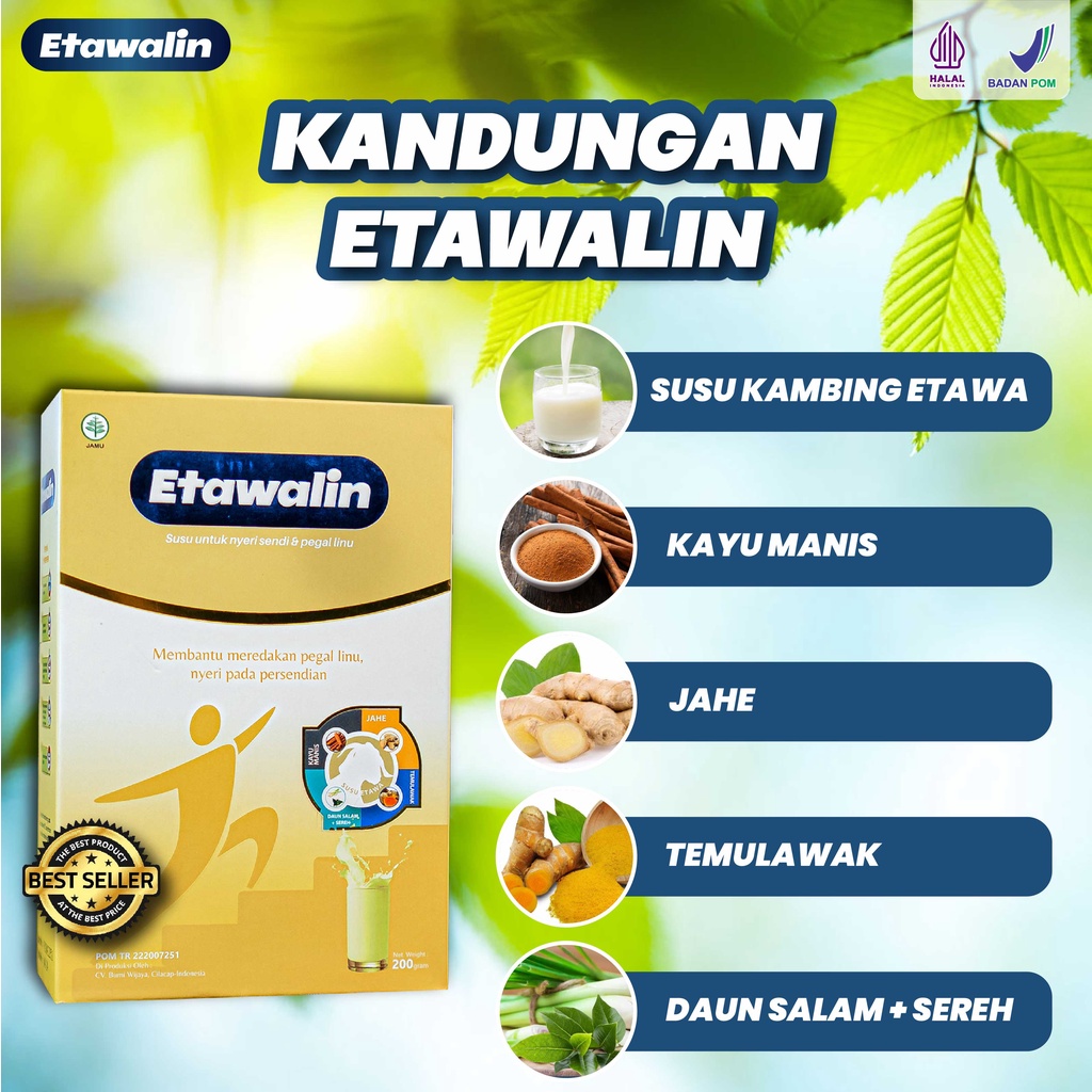 ETAWALIN SUSU SOLUSI ASAM URAT NYERI SENDI DAN OSTEOPOROSIS DARI SUSU KAMBING ETAWA ASLI