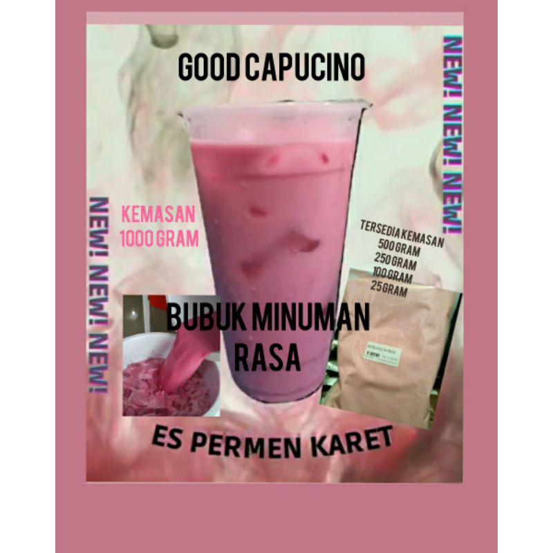 

Bubuk Minuman es Permen Karet Powder Drink Bubble Gum Pink Serbuk Kekinian Kemasan 1000 Gram