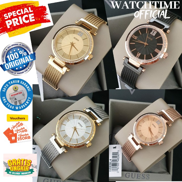PROMO  JAM TANGAN WANITA GUESS ARLOJI WANITA CEWEK GUESS ORI ORIGINAL