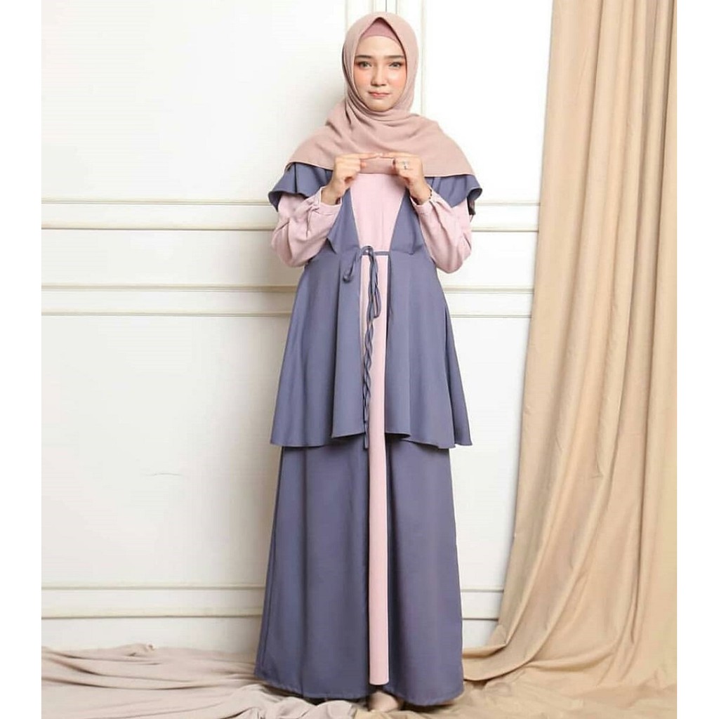 DN MORZA DRESS Baju Gamis Wanita Pakaian Muslimah Baju Hijab Wanita Elegant Trendy Terbaru 2020