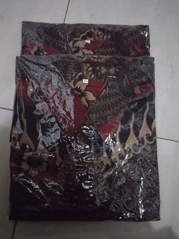 Baju Batik Pria Slimfit Big Size M L Xl Xxl Atasan Kemeja Batik Lengan Panjang Original