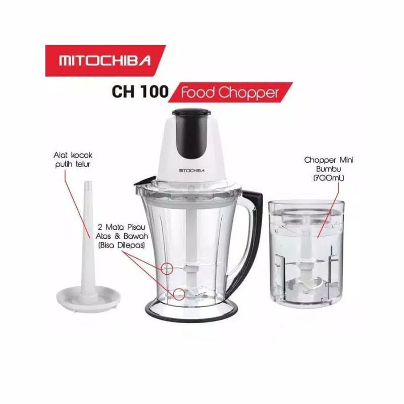 Chopper Mitochiba CH 100 - Food Chopper Mito Pencacah Makanan - Blender Daging Bumbu