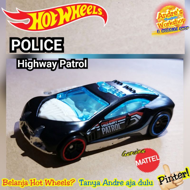 Hotwheels police car ori Mattel Hot Wheels car mobil polisi