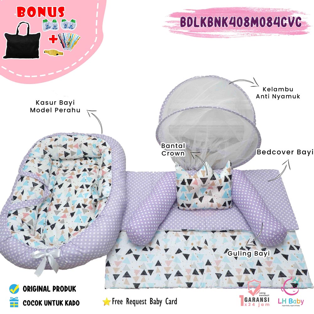 (PAKET HEMAT) Kasur Baby Nest Plus Bed Cover Kasur Bayi Perahu Tempat Tidur Bayi Kelambu Kekinian