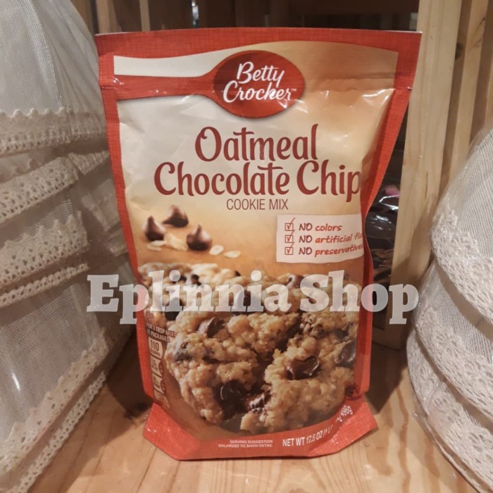 

BISA COD Betty Crocker Oatmeal Chocolate Chip Cookie Mix 496gr