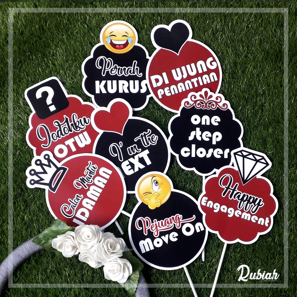 Custom Photo Props / Property Party / Aksesoris Photobooth Flower Maroon