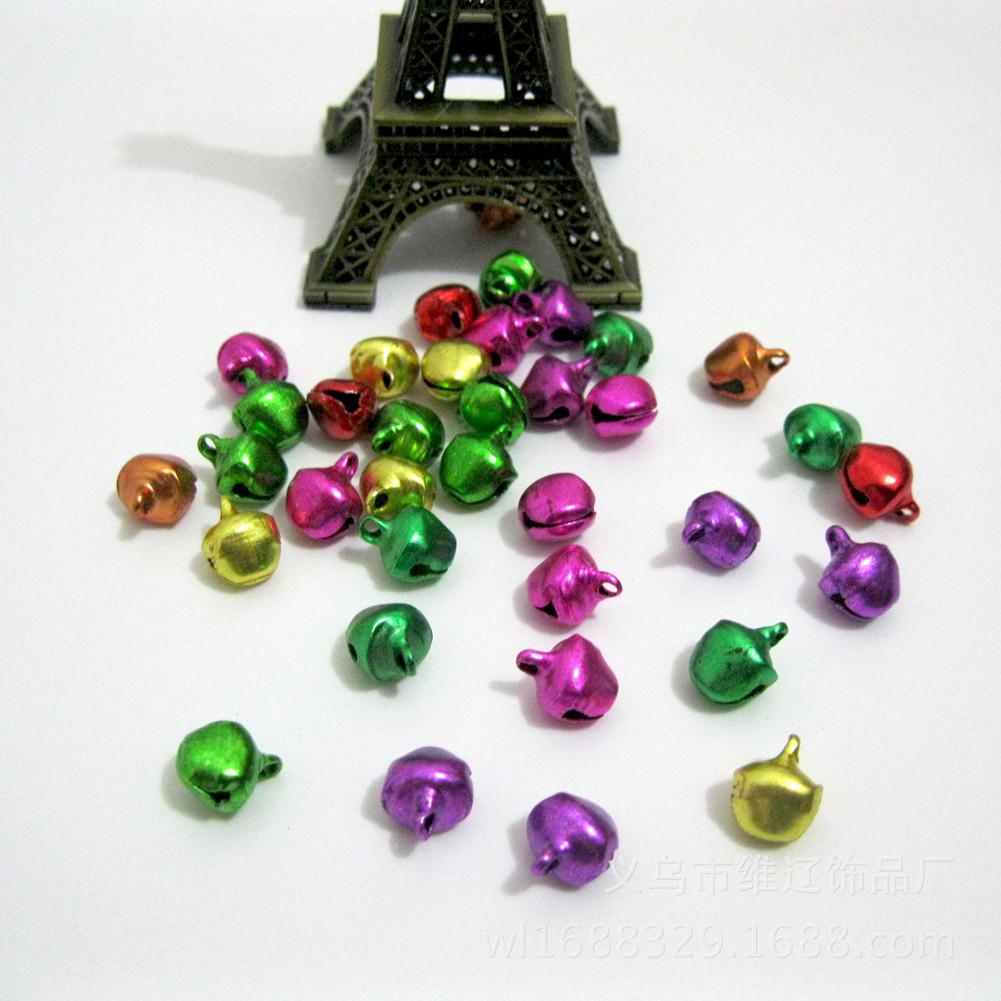 100Pcs Lonceng Jingle Bell Warna Campur untuk Dekorasi 