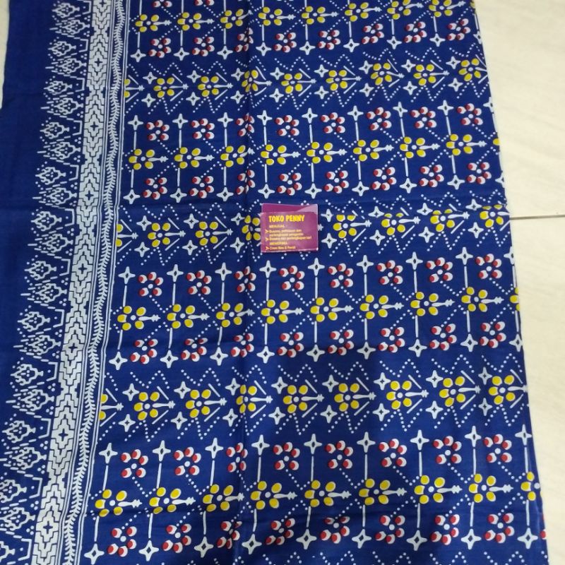 kain cinde lembaran merah orange biru hitam kuning