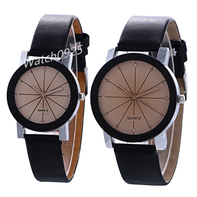 JAM TANGAN COUPLE POLOS QUARTZ KULIT IMPORT GROSIR MURAH PREMIUM PRIA / WANITA JAM TANGAN MURAH C21