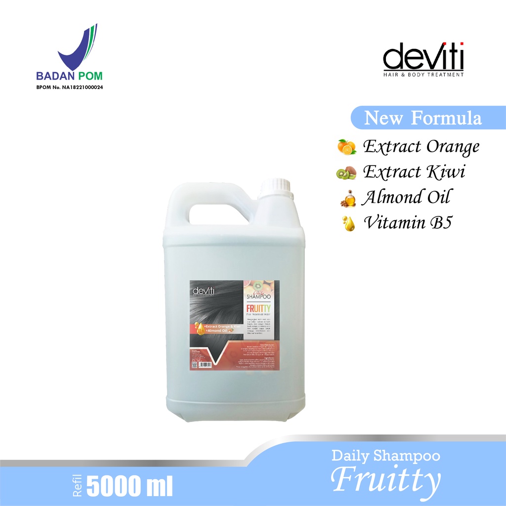 Deviti Shampoo Aroma Extract Fruitty Melembutkan Rambut - Jerigen 5L