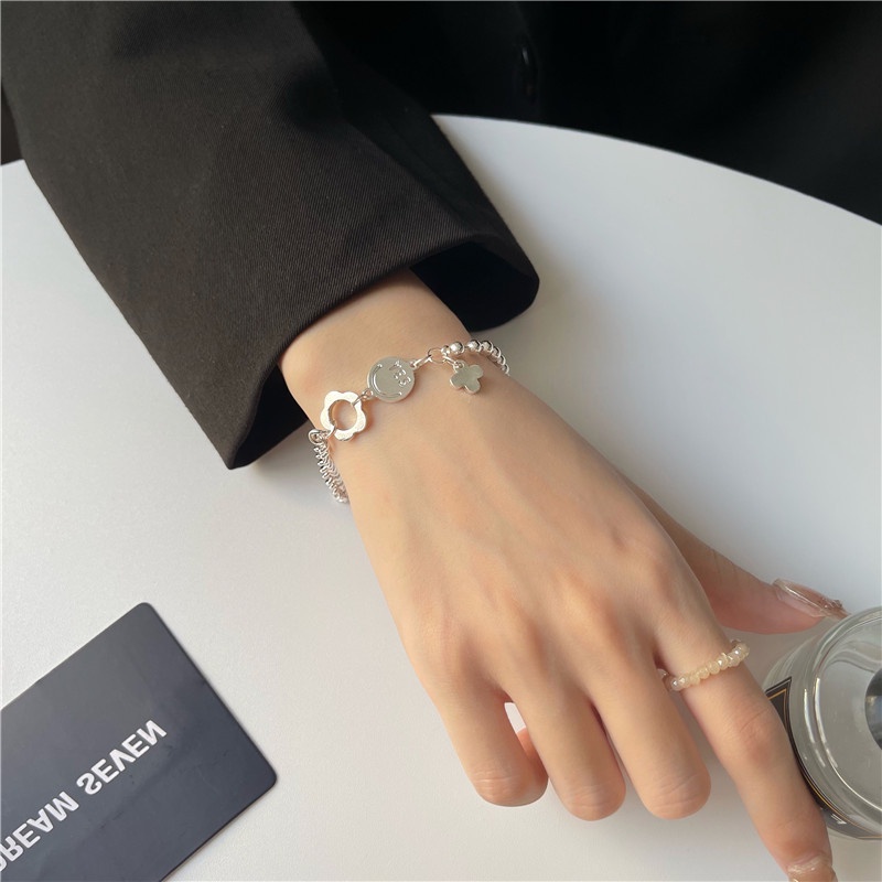 Korea Stitching Irregular Personality Bracelet Female Personality Wild Chain Hand Jewelry Accessories Sweet Heart Jewelry