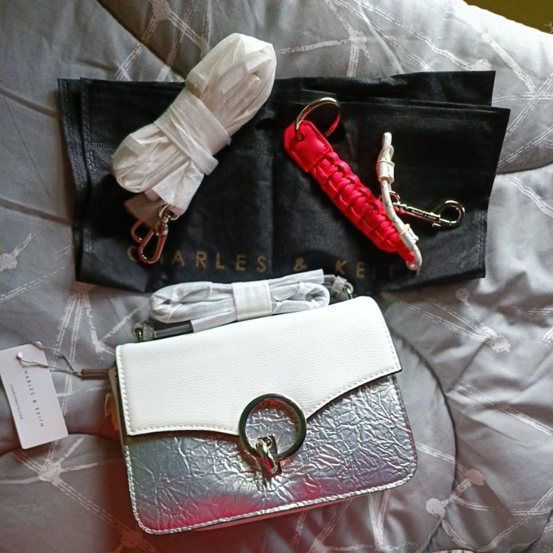 CK BAG ORIGINAL TAS CHARLES AND KEIT* SILVER FREE BOX