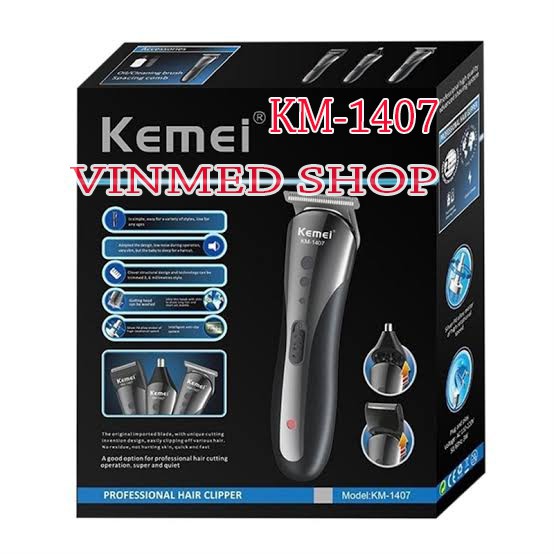 Alat Cukur Kemei KM-1407 Clipper 3 in1 Alat cukur rambut charger