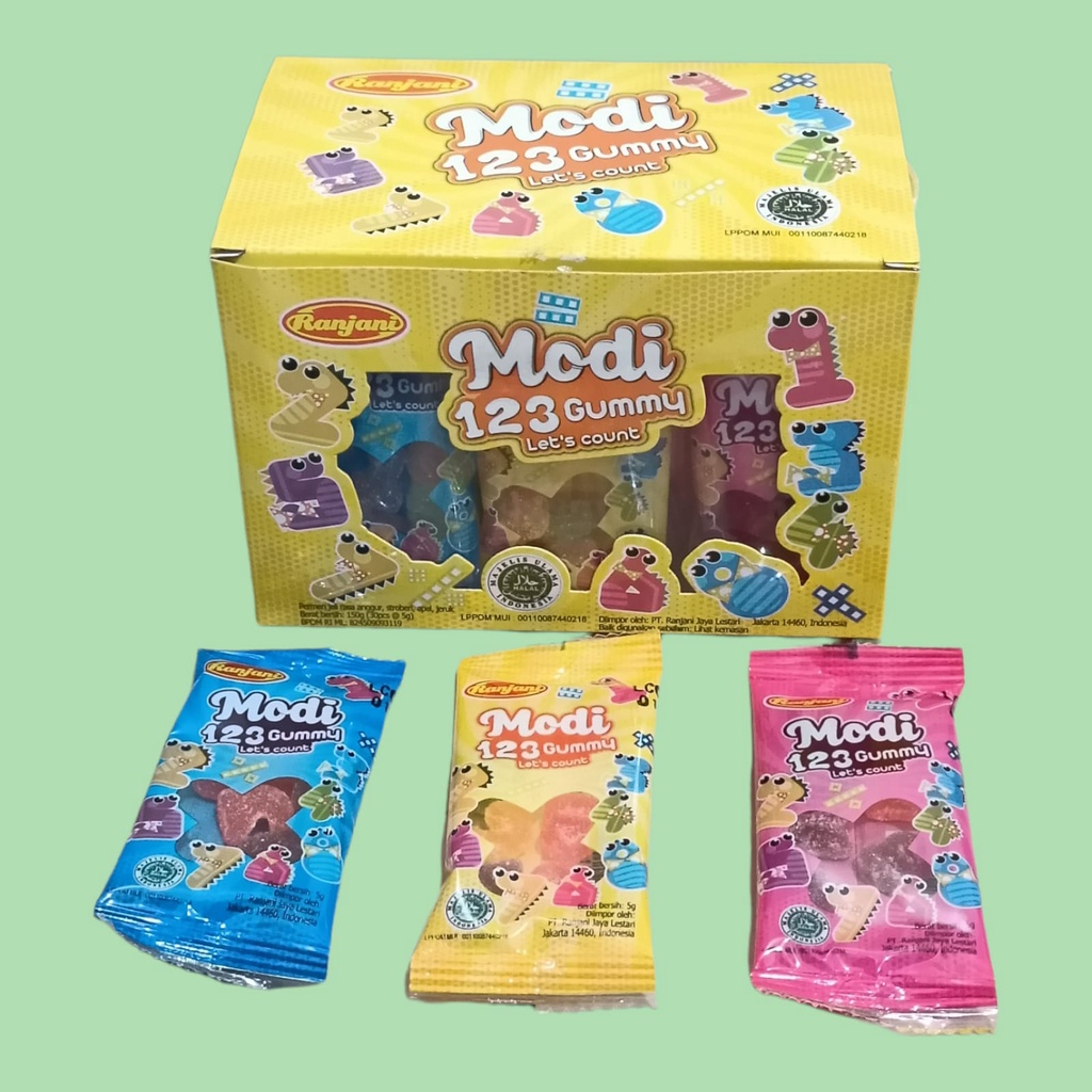 

Ranjani Modi 123 Gummy Candy Bentuk Angka [30 pcs/box]