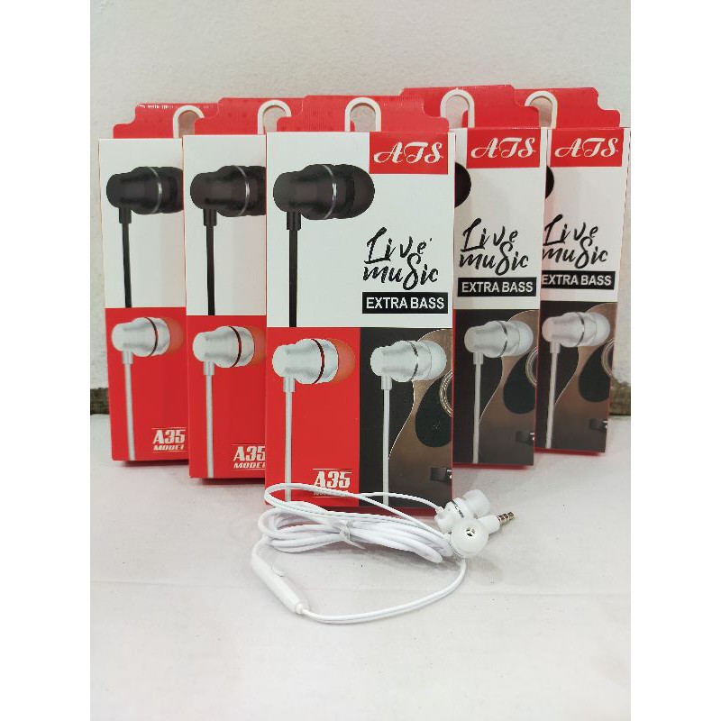 Handset handsfree earphone ATS A35 full musik