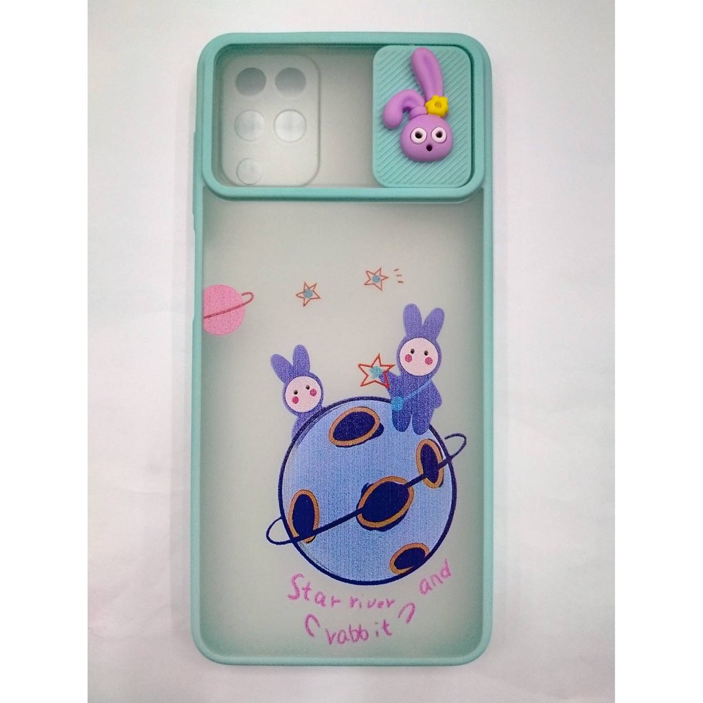 Case Terbaru SAMSUNG A12  Protector Slide Boneka  Protect Cover Lens