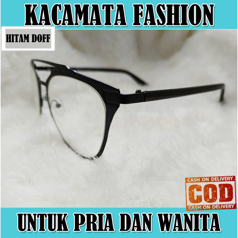 Kacamata Fashion Wanita Pria Kaca mata Gaya Ala Korea Glasses Unisex Kaca mata Transparan Wanita