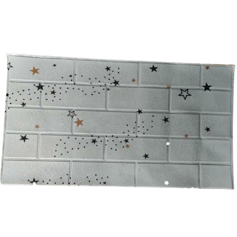 [1KG=24PCS] MGM Wallpaper Dinding Foam 3D Sticker Dinding Bata / Headboard 514 515 517 518-BATA BINTANG WHITE