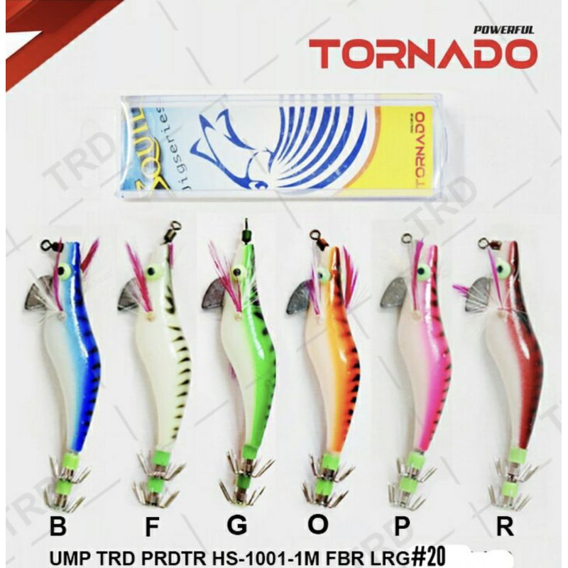 umpan mancing cumi squid jig tornado fiber hs 1001