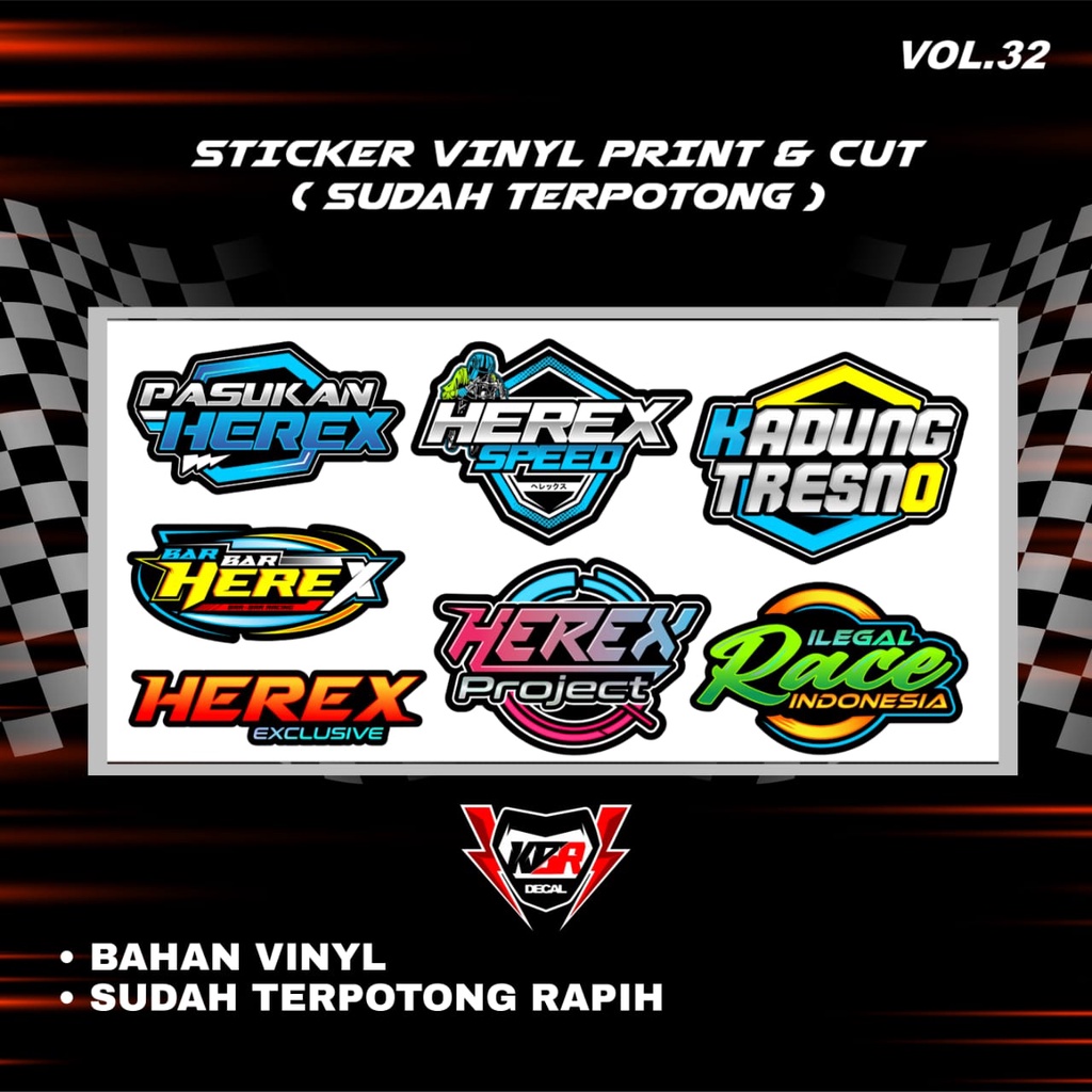 Stiker Motor Sticker Racing Pack Sponsor Aksesoris Variasi Helm