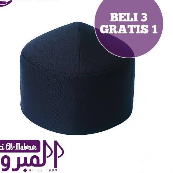 [CUCI GUDANG] Peci Haji Bulat Polos Hitam - Ready Stock