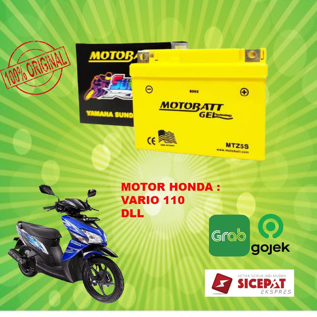 AKI MOTOR HONDA VARIO 110 MTZ5S ACCU KERING MOTOBATT